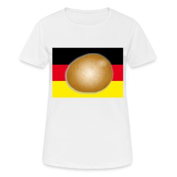 Deutschlandflagge Kartoffel - Frauen T-Shirt atmungsaktiv - Weiß - Vorne - AI Model Female 172 dark (172cm)