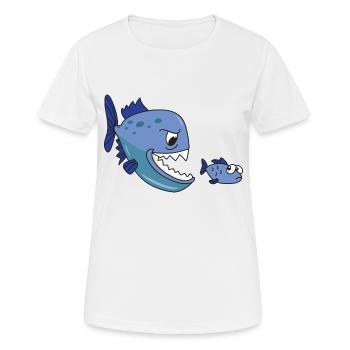 Piranha - T-shirt respirant Femme - blanc - Devant - AI Model Female 172 dark (172cm)