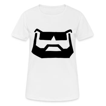 bart brille - Frauen T-Shirt atmungsaktiv - Weiß - Vorne - AI Model Female 172 dark (172cm)