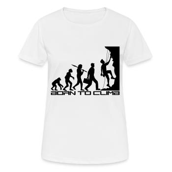 né pour gravir l'évolution évolution née raide - T-shirt respirant Femme - blanc - Devant - AI Model Female 172 dark (172cm)