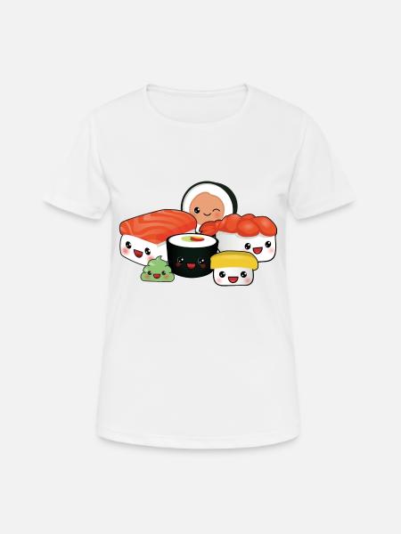 Happy Sushi Family - Women's Breathable T-Shirt - white