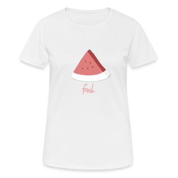 Pastèque douce et juteuse - T-shirt respirant Femme - blanc - Devant - AI Model Female 172 dark (172cm)