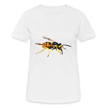 guêpe - T-shirt respirant Femme - blanc - Devant - AI Model Female 172 dark (172cm)