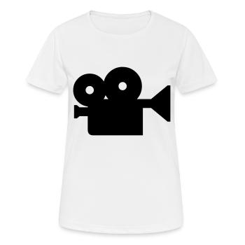 kamera foto - Frauen T-Shirt atmungsaktiv - Weiß - Vorne - AI Model Female 172 dark (172cm)