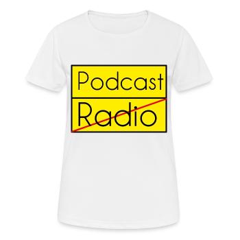 Podcast - T-shirt respirant Femme - blanc - Devant - AI Model Female 172 dark (172cm)