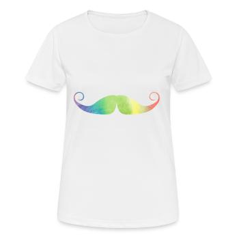 Holy Schnauzbart - Frauen T-Shirt atmungsaktiv - Weiß - Vorne - AI Model Female 172 dark (172cm)