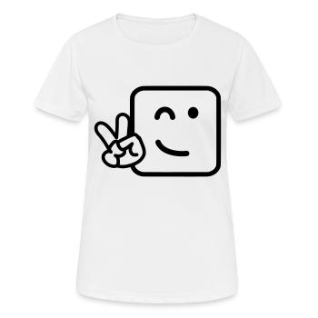 Visage cool - T-shirt respirant Femme - blanc - Devant - AI Model Female 172 dark (172cm)
