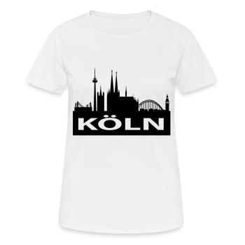 Skyline Cologne - Cologne Cathedral - Women's Breathable T-Shirt - white - Front - AI Model Female 172 dark (172cm)