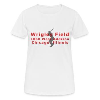 Adresse du terrain de baseball de Wrigley Blues Brothers - T-shirt respirant Femme - blanc - Devant - AI Model Female 172 dark (172cm)