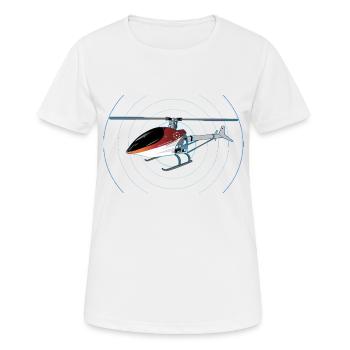 Hubschrauber - Frauen T-Shirt atmungsaktiv - Weiß - Vorne - AI Model Female 172 dark (172cm)