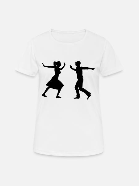 Lindy Hop Swing Dancing Gift Dance Shag Boogie - Women's Breathable T-Shirt - white