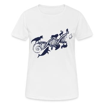évolution - T-shirt respirant Femme - blanc - Devant - AI Model Female 172 dark (172cm)