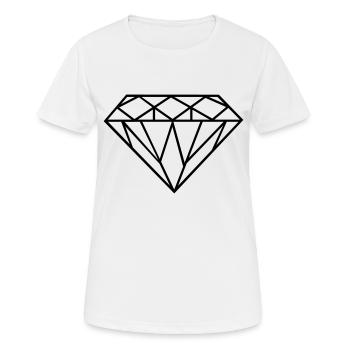 Diamond - Women's Breathable T-Shirt - white - Front - AI Model Female 172 dark (172cm)