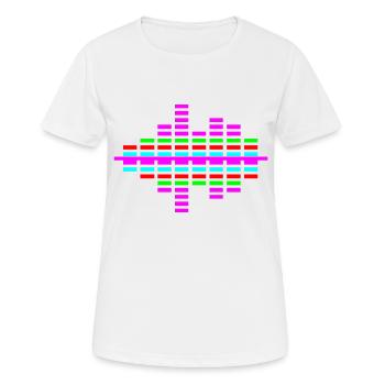 barres de son - T-shirt respirant Femme - blanc - Devant - AI Model Female 172 dark (172cm)