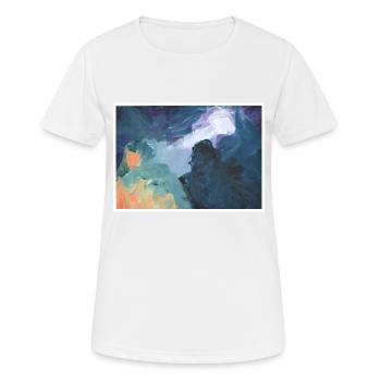 Original Kunstdruck "Club" - Frauen T-Shirt atmungsaktiv - Weiß - Vorne - AI Model Female 172 dark (172cm)