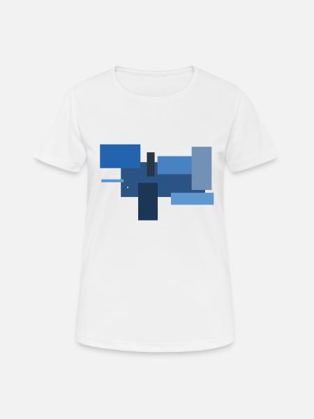 Rechteck - Frauen T-Shirt atmungsaktiv - Weiß