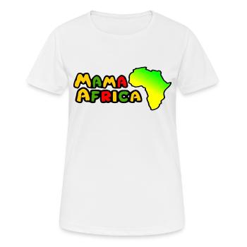 Africa - Mama Africa - Mama Afrique 1 - T-shirt respirant Femme - blanc - Devant - AI Model Female 172 dark (172cm)