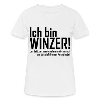 ich bin winzer - Frauen T-Shirt atmungsaktiv - Weiß - Vorne - AI Model Female 172 dark (172cm)