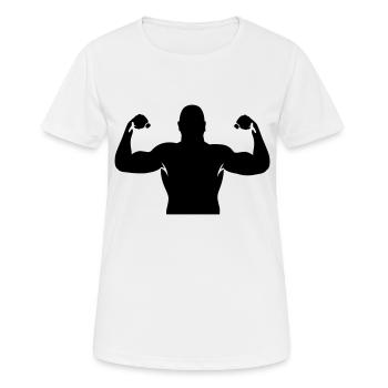 muscles - T-shirt respirant Femme - blanc - Devant - AI Model Female 172 dark (172cm)