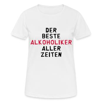 Alkohol - Alkoholiker - Alkoholikerin - Aperitif - Frauen T-Shirt atmungsaktiv - Weiß - Vorne - AI Model Female 172 dark (172cm)