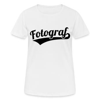 Fotograf - Frauen T-Shirt atmungsaktiv - Weiß - Vorne - AI Model Female 172 dark (172cm)