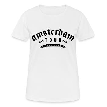 amsterdam tour - Frauen T-Shirt atmungsaktiv - Weiß - Vorne - AI Model Female 172 dark (172cm)