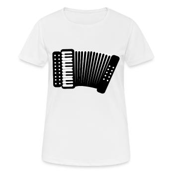 accordéon - T-shirt respirant Femme - blanc - Devant - AI Model Female 172 dark (172cm)