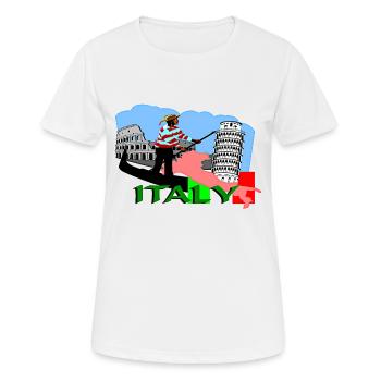 Italien - Frauen T-Shirt atmungsaktiv - Weiß - Vorne - AI Model Female 172 dark (172cm)
