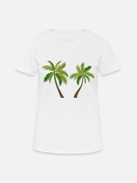 palm tree palm palms - Women's Breathable T-Shirt - white