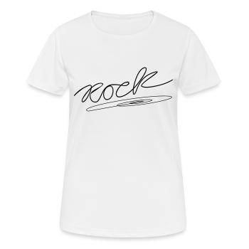 rock - Women's Breathable T-Shirt - white - Front - AI Model Female 172 dark (172cm)