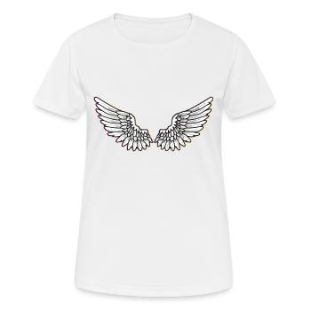 Engelsflügel 7 - Frauen T-Shirt atmungsaktiv - Weiß - Vorne - AI Model Female 172 dark (172cm)