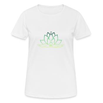 lotus - T-shirt respirant Femme - blanc - Devant - AI Model Female 172 dark (172cm)
