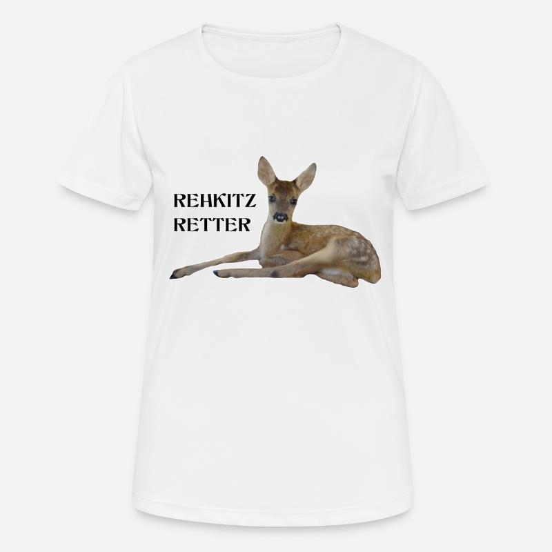 Rehkitz 8 - Frauen T-Shirt atmungsaktiv - Weiß