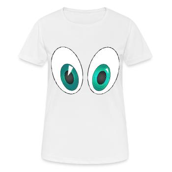 Eyes 3 - Women's Breathable T-Shirt - white - Front - AI Model Female 172 dark (172cm)