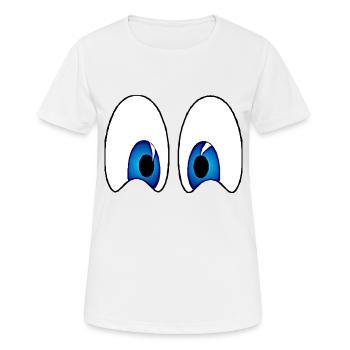 Augen 4 - Frauen T-Shirt atmungsaktiv - Weiß - Vorne - AI Model Female 172 dark (172cm)