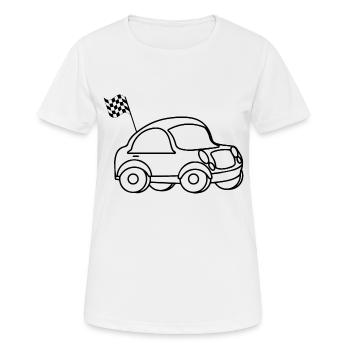 Voiture voiture - T-shirt respirant Femme - blanc - Devant - AI Model Female 172 dark (172cm)
