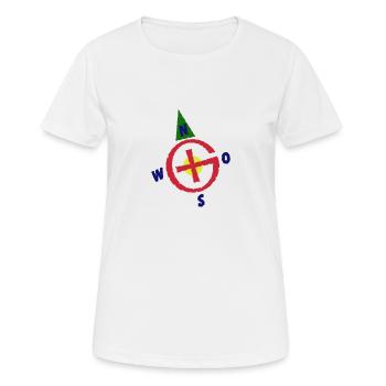 Geo caching 01 - Women's Breathable T-Shirt - white - Front - AI Model Female 172 dark (172cm)