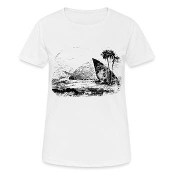 pyramide äqypten - T-shirt respirant Femme - blanc - Devant - AI Model Female 172 dark (172cm)