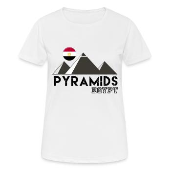 Pyramiden, Pyramiden Kairo, ägyptische Pyramiden, Ägypten - Frauen T-Shirt atmungsaktiv - Weiß - Vorne - AI Model Female 172 dark (172cm)