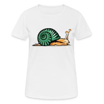 snail drawing fatigue shadow shell - Women's Breathable T-Shirt - white - Front - AI Model Female 172 dark (172cm)
