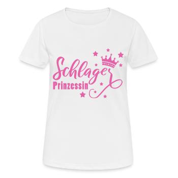 Schlagerprinzessin Schlagerfan Schlager Geschenk - Frauen T-Shirt atmungsaktiv - Weiß - Vorne - AI Model Female 172 dark (172cm)