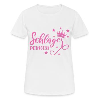 Schlagerprinzessin Schlagerfan Schlager Geschenk - Frauen T-Shirt atmungsaktiv - Weiß - Vorne - AI Model Female 172 dark (172cm)