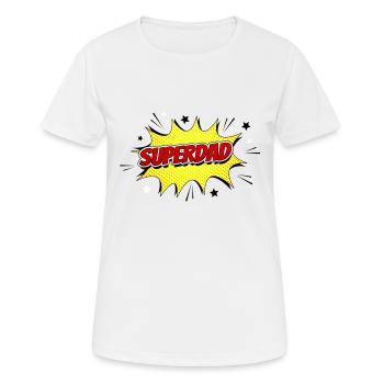 Super papa - T-shirt respirant Femme - blanc - Devant - AI Model Female 172 dark (172cm)