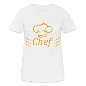 Cuisine cuisine cuisine cuisine Food Kitchen - T-shirt respirant Femme - blanc - Devant - AI Model Female 172 dark (172cm)