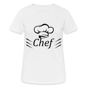 Cuisine cuisine cuisine cuisine Food Kitchen - T-shirt respirant Femme - blanc - Devant - AI Model Female 172 dark (172cm)