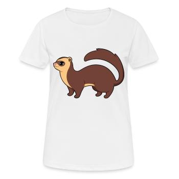 Frettchen - Frauen T-Shirt atmungsaktiv - Weiß - Vorne - AI Model Female 172 dark (172cm)