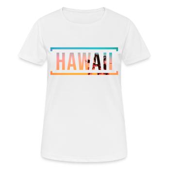 Hawaii - Frauen T-Shirt atmungsaktiv - Weiß - Vorne - AI Model Female 172 dark (172cm)