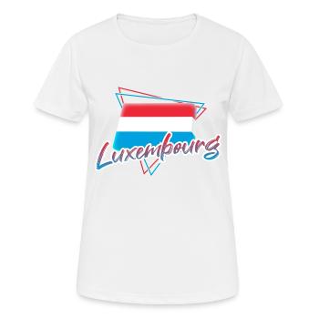 Luxemburg - Frauen T-Shirt atmungsaktiv - Weiß - Vorne - AI Model Female 172 dark (172cm)