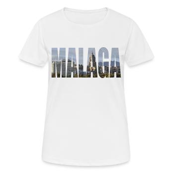 MALAGA - T-shirt respirant Femme - blanc - Devant - AI Model Female 172 dark (172cm)