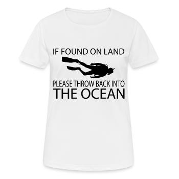 Diving Dive plonger - T-shirt respirant Femme - blanc - Devant - AI Model Female 172 dark (172cm)